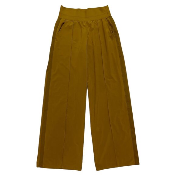 ATHLETA Nolita Wide Leg Pant Size 6 Brass Gold High Waist Pull On Lightweight - Picture 4 of 9